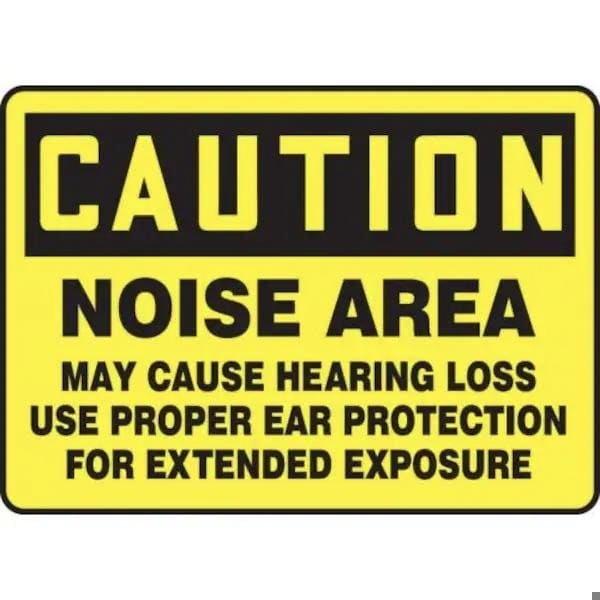Accuform OSHA CAUTION Safety Sign NOISE AREA MPPE402XP MPPE402XP - main